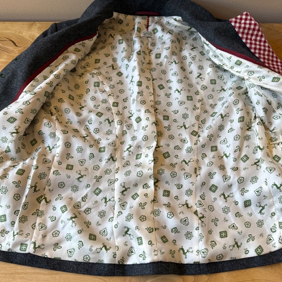 GOSSI TRACHTEN BLAZER VINTAGE 100% FELTED WOOL AUSTRIAN BAVARIAN ELEGANCE 36-6 - Picture 9 of 12